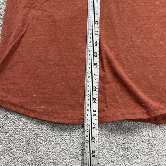 Goodfellow Henley Shirt Mens Small Rust Dark Orange Long Sleeve Casual Outdoor - Picture 8 of 10